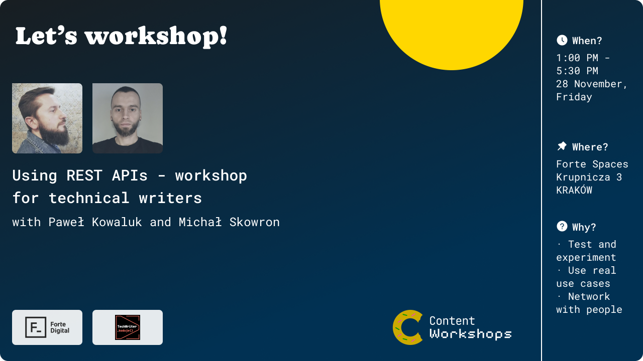 Promotion image for the Content Bytes event.